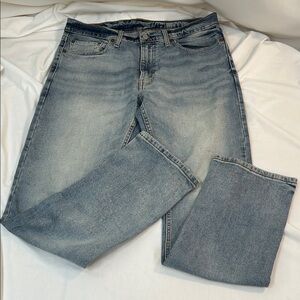 Levi's Strauss & Co 513 Light Blue Denim Straight Leg Jeans W 34 L 34